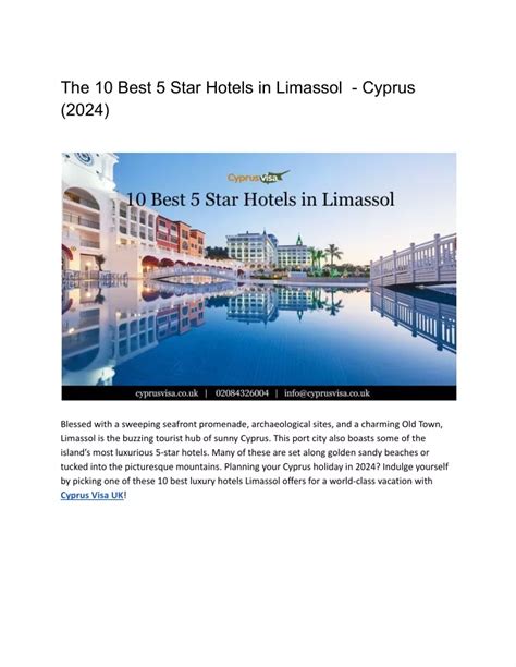 The 10 Best 5 Star Hotels in Limassol 2024 (with Prices).